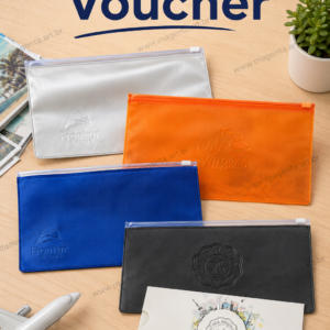 Estojo Porta Voucher baixo relevo