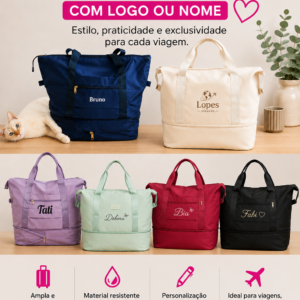 Bolsa de mão expansível personalizada